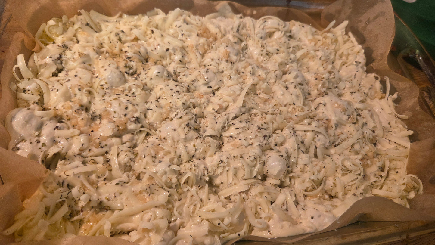 Garlic Herb and Cheese Sourdough Focaccia