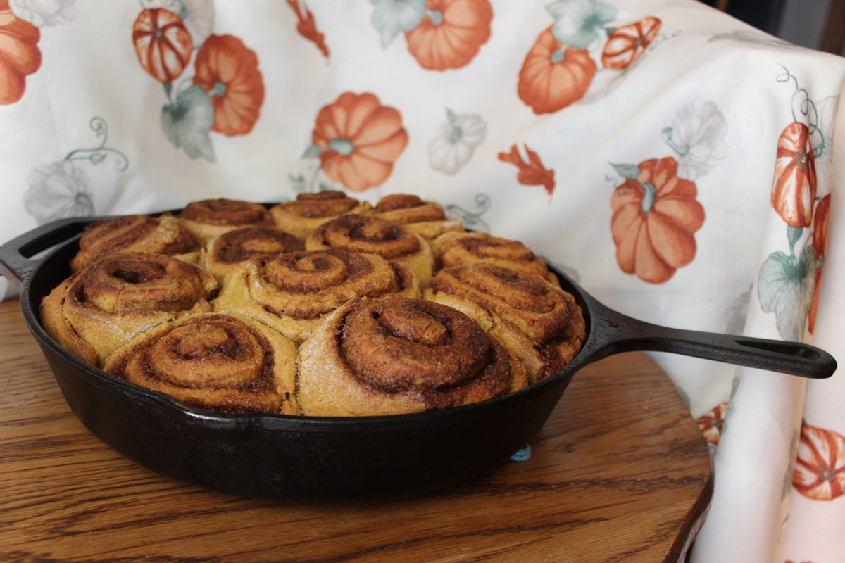 Pumpkin Sourdough Cinnamon Rolls